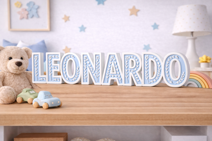 Nome 3D Personalizzato Floreale – Decorazione con Lettere