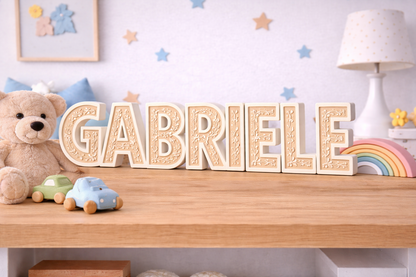 Nome 3D Personalizzato Floreale – Decorazione con Lettere