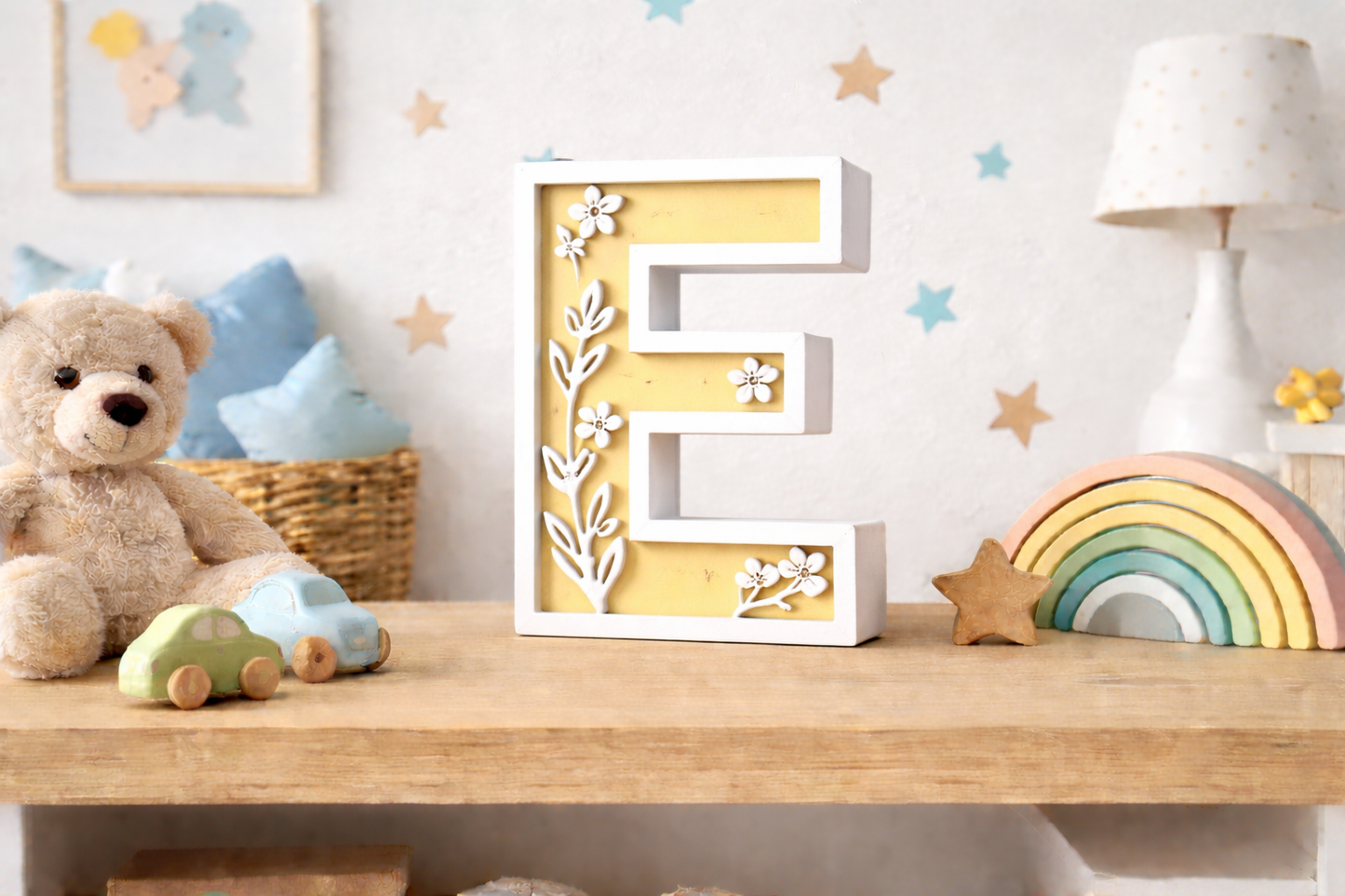Lettere 3D Personalizzate Floreali – Iniziali Decorative stile floreale