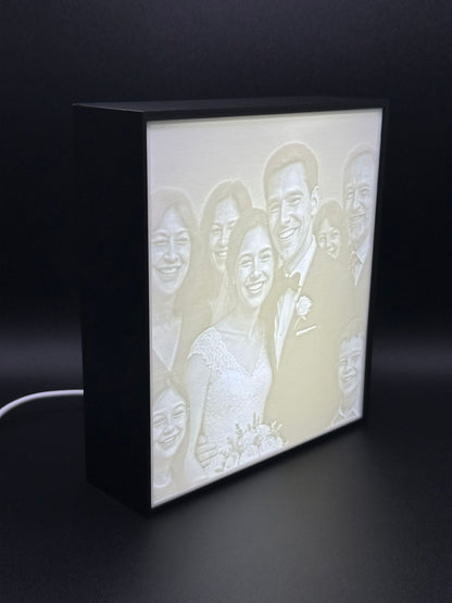 Lampada Litofania 3D Personalizzata con Foto – Regalo Unico Luminoso