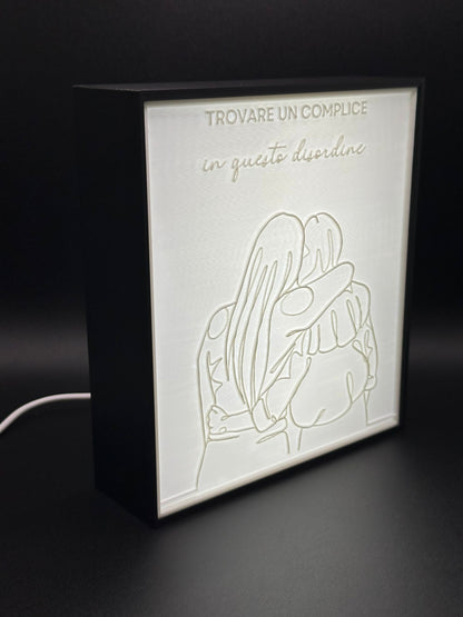 Lampada Litofania 3D Personalizzata con Foto – Regalo Unico Luminoso