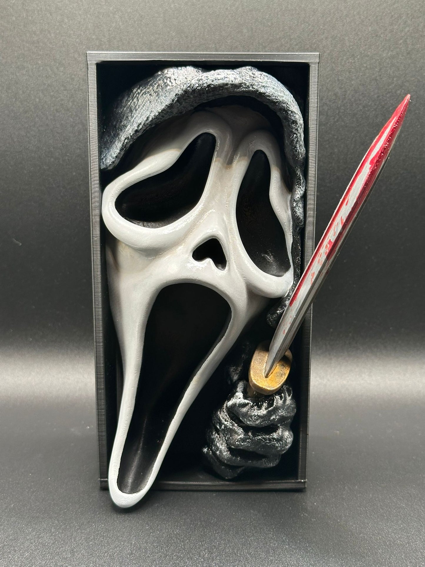 Fermalibro 3D Ghostface Dipinto a Mano
