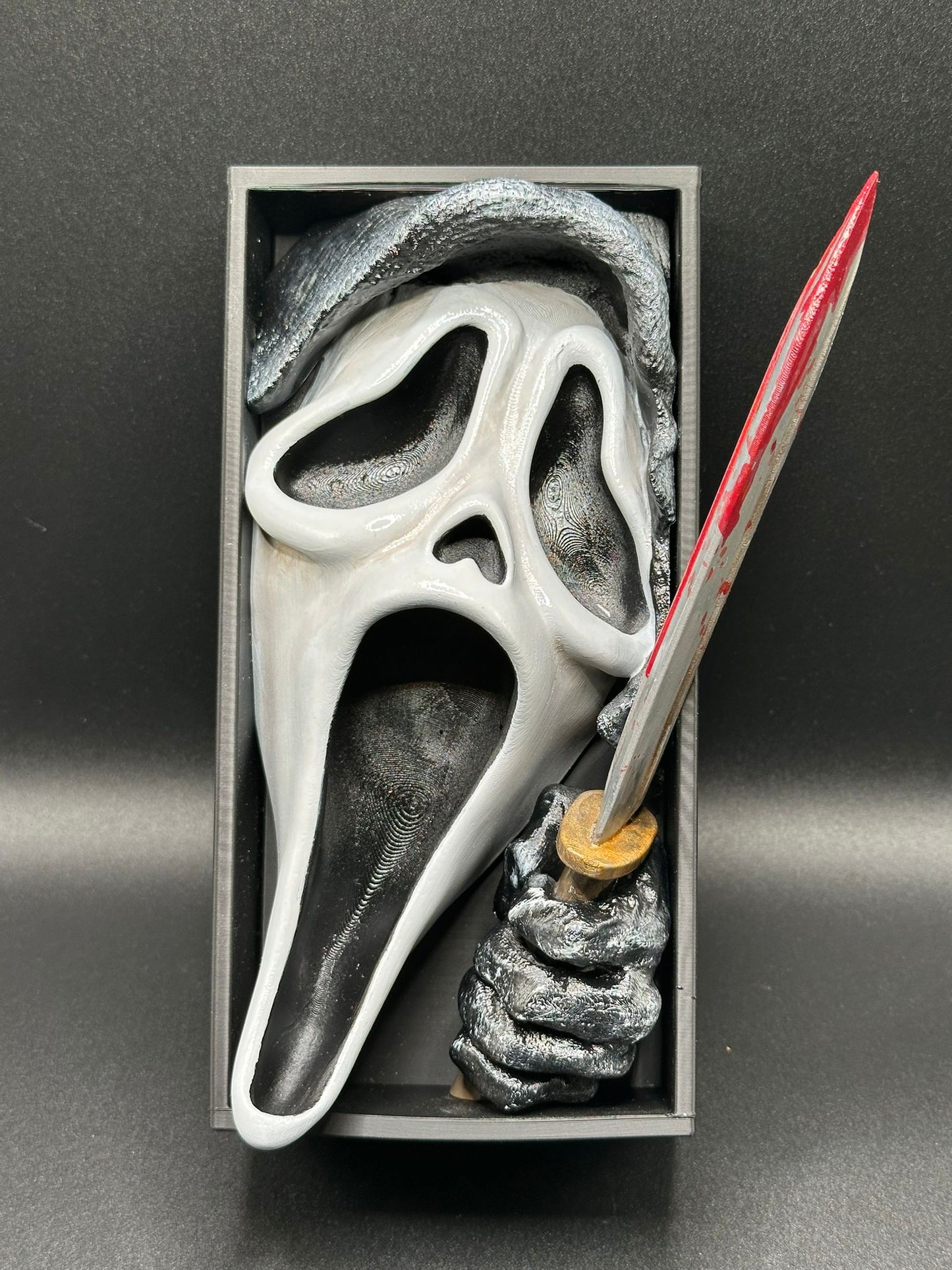 Fermalibro 3D Ghostface Dipinto a Mano