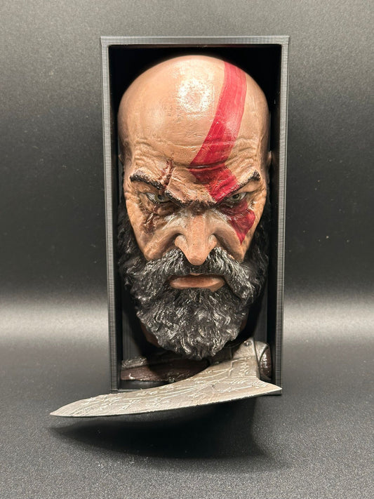 Fermalibro 3D Kratos Dipinto a Mano