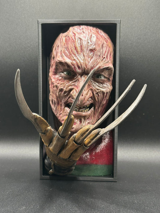 Fermalibro 3D Freddy Krueger Dipinto a Mano