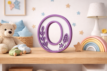Lettere 3D Personalizzate Floreali – Iniziali Decorative stile floreale