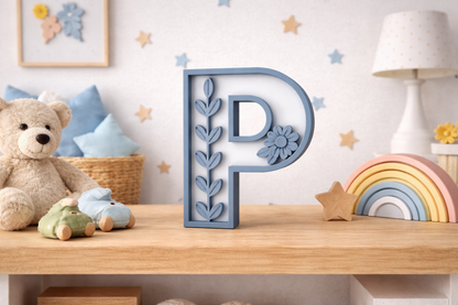 Lettere 3D Personalizzate Floreali – Iniziali Decorative stile floreale