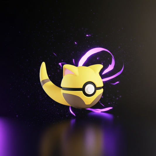 Poké Ball 3D ispirata a Abra – Sfera decorativa da collezione (#0063)