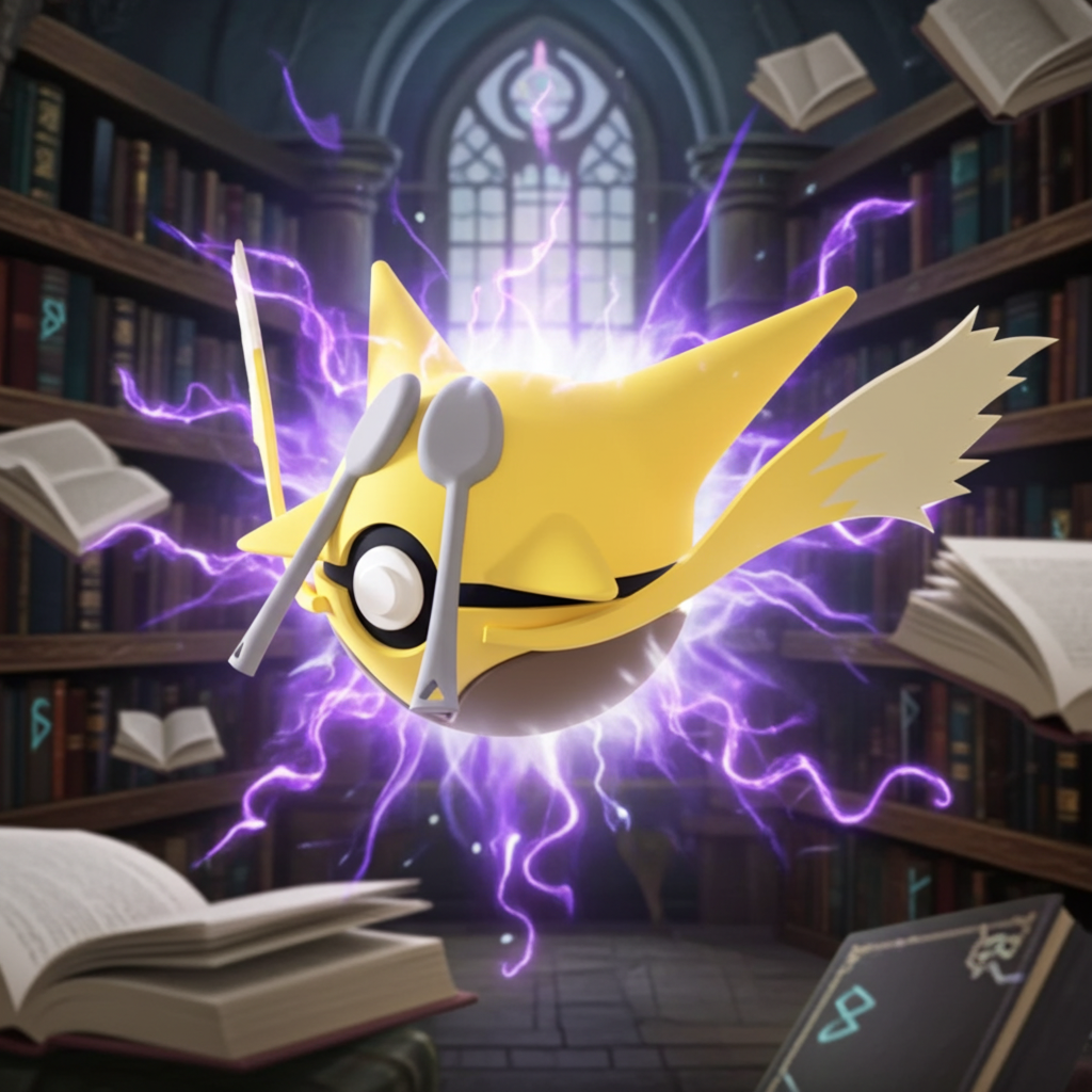 Poké Ball 3D ispirata a Alakazam – Sfera decorativa da collezione (#0065)
