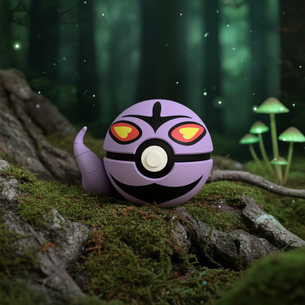 Poké Ball 3D ispirata a Arbok – Sfera decorativa da collezione (#0024)