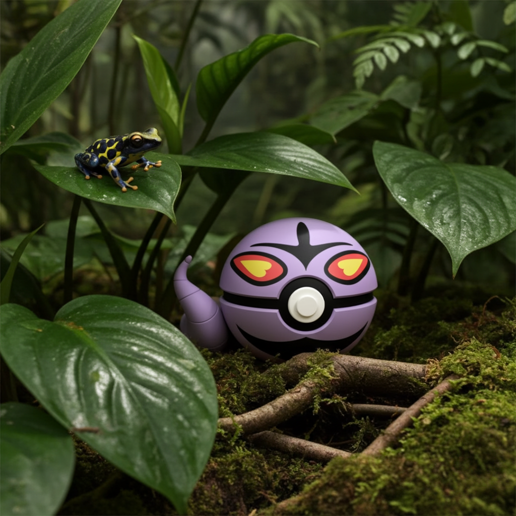 Poké Ball 3D ispirata a Arbok – Sfera decorativa da collezione (#0024)