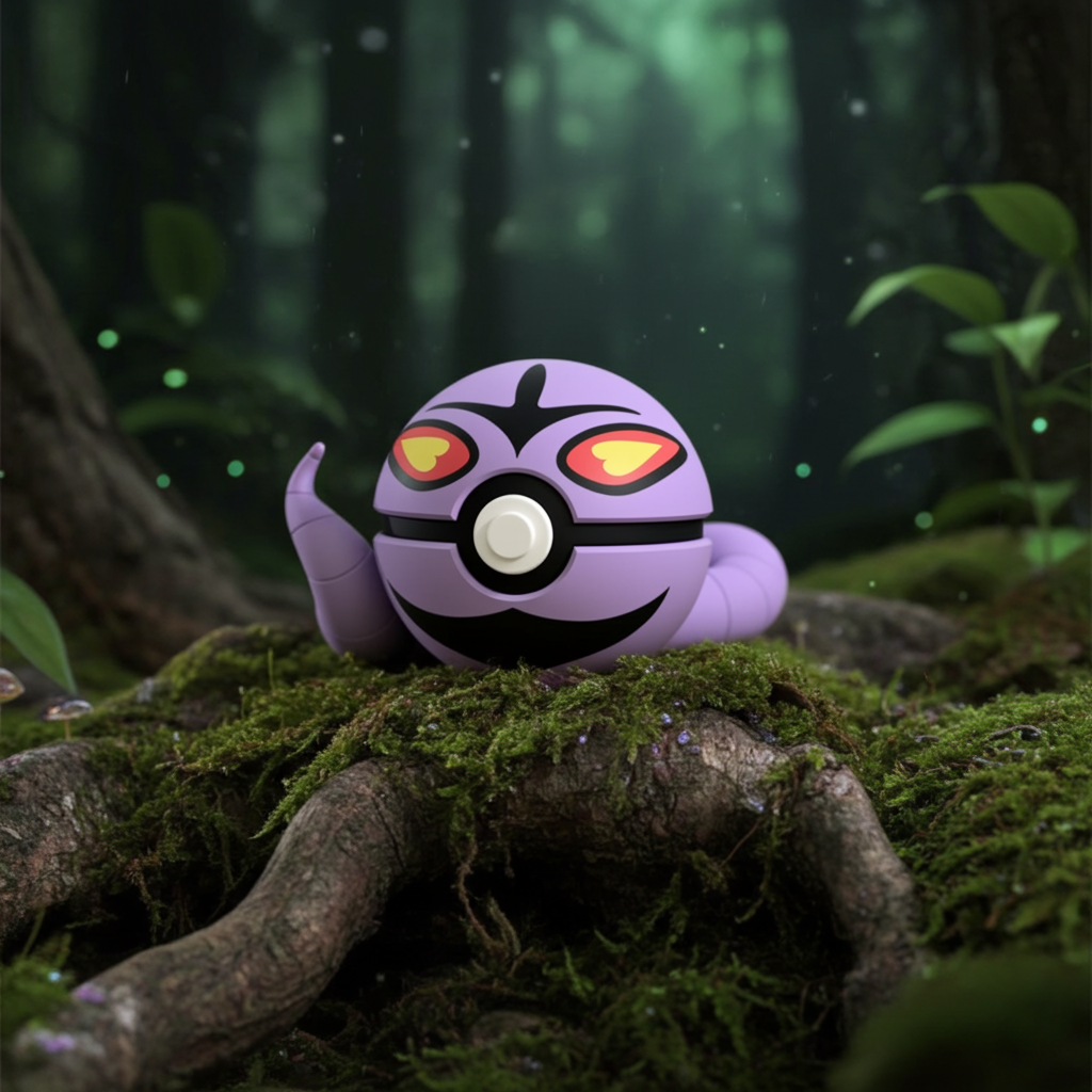 Poké Ball 3D ispirata a Arbok – Sfera decorativa da collezione (#0024)