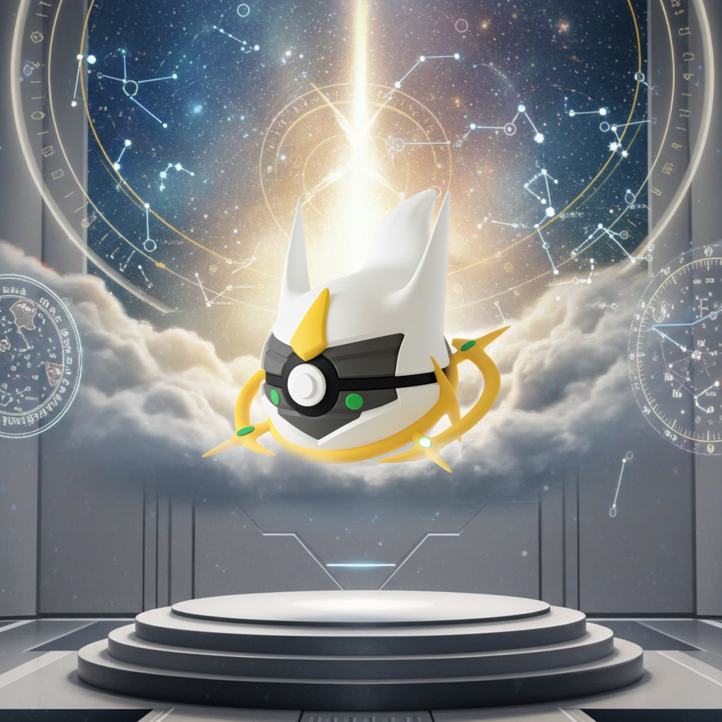 Poké Ball 3D ispirata a Arceus – Sfera decorativa da collezione (#0493)