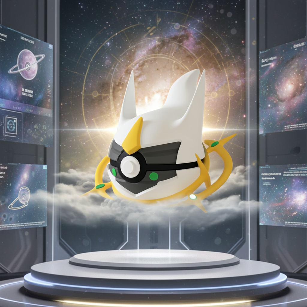 Poké Ball 3D ispirata a Arceus – Sfera decorativa da collezione (#0493)
