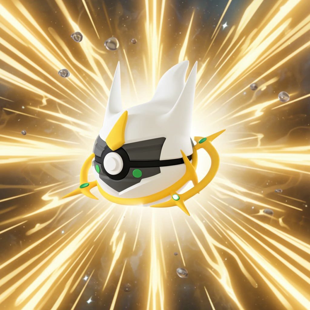 Poké Ball 3D ispirata a Arceus – Sfera decorativa da collezione (#0493)