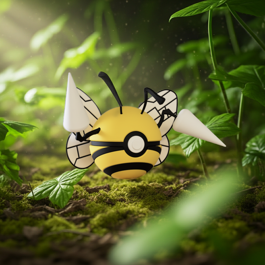 Poké Ball 3D ispirata a Beedrill – Sfera decorativa da collezione (#0015)