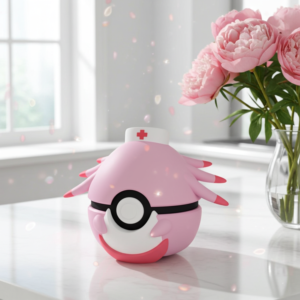 Poké Ball 3D ispirata a Chansey – Sfera decorativa da collezione (#0113)