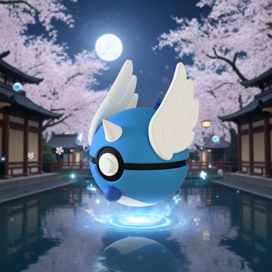 Poké Ball 3D ispirata a Dragonair – Sfera decorativa da collezione (#0148)