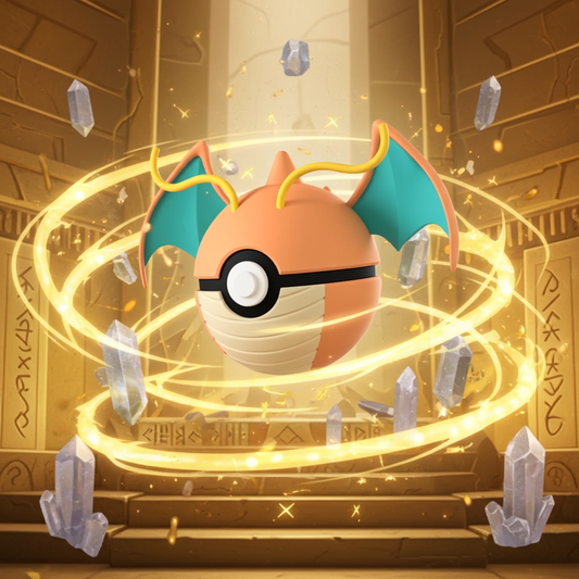 Poké Ball 3D ispirata a Dragonite – Sfera decorativa da collezione (#0149)