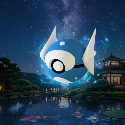 Poké Ball 3D ispirata a Dratini – Sfera decorativa da collezione (#0147)