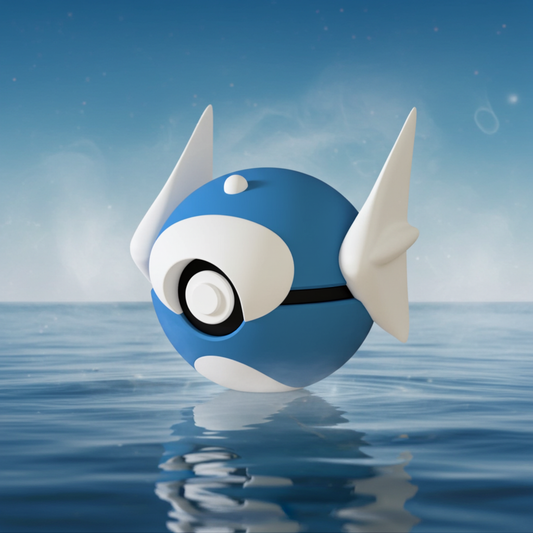Poké Ball 3D ispirata a Dratini – Sfera decorativa da collezione (#0147)