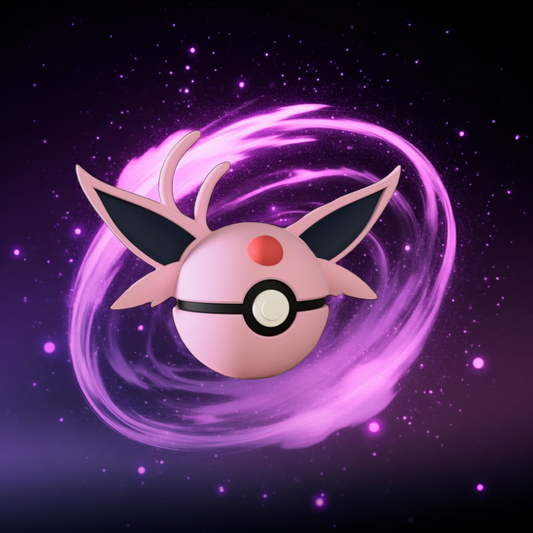 Poké Ball 3D ispirata a Espeon – Sfera decorativa da collezione (#0196)