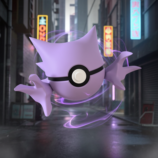 Poké Ball 3D ispirata a Haunter – Sfera decorativa da collezione (#0093)