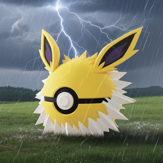 Poké Ball 3D ispirata a Jolteon – Sfera decorativa da collezione (#0135)