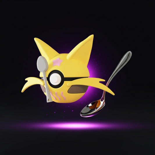 Poké Ball 3D ispirata a Kadabra – Sfera decorativa da collezione (#0064)