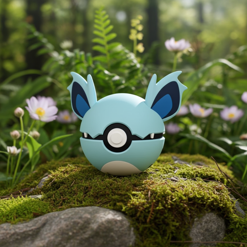 Poké Ball 3D ispirata a Nidorina – Sfera decorativa da collezione (#0030)