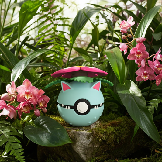 Poké Ball 3D ispirata a Venusaur – Sfera decorativa da collezione (#0003)