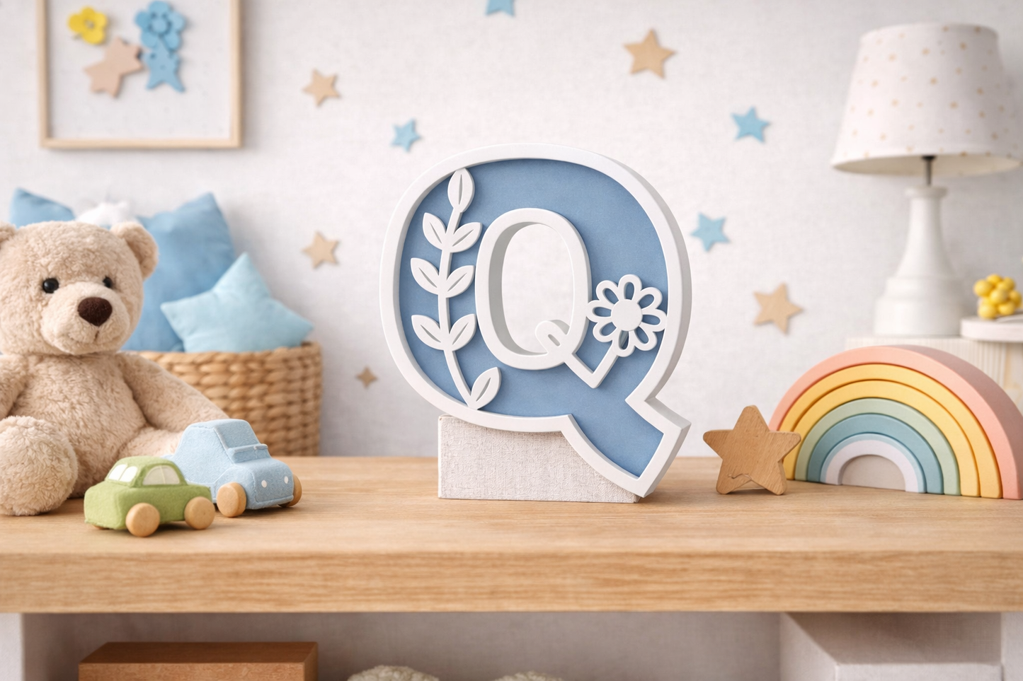 Lettere 3D Personalizzate Floreali – Iniziali Decorative stile floreale