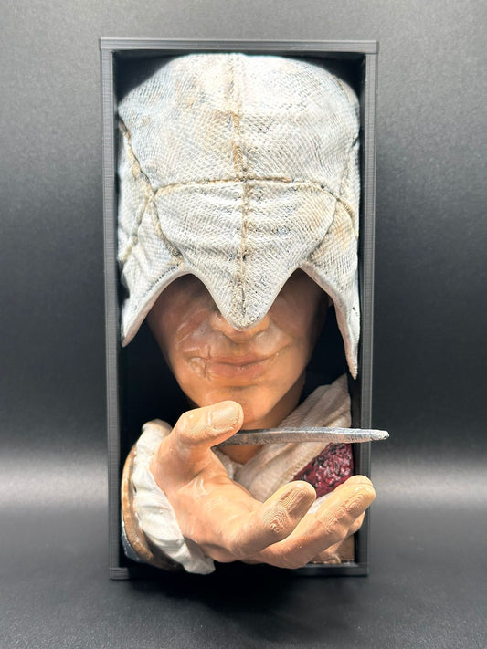 Fermalibro 3D Ezio Auditore – Assassin's Creed Dipinto a Mano