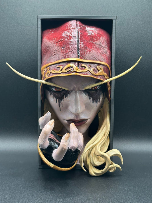 Fermalibro 3D Sylvanas Windrunner – Banshee Queen Edition Dipinto a Mano