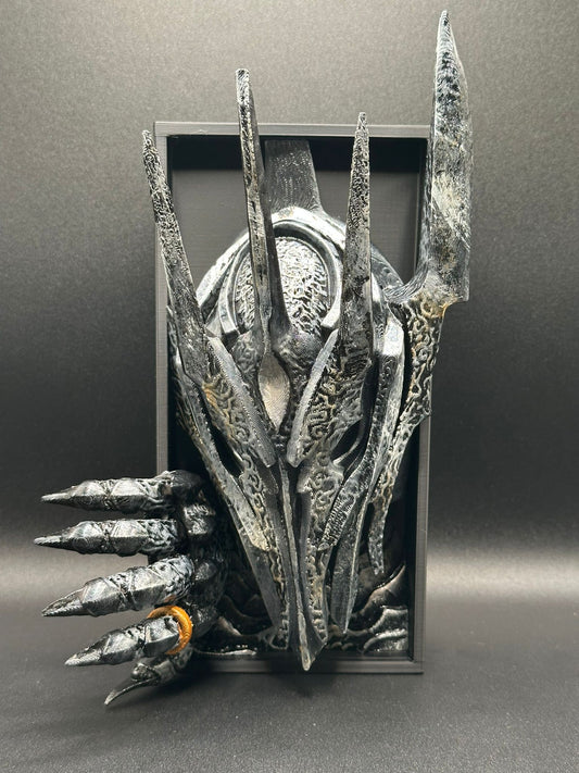 Fermalibro Sauron 3D – Edizione Oscura Dipinta a Mano