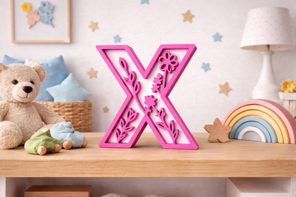 Lettere 3D Personalizzate Floreali – Iniziali Decorative stile floreale
