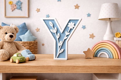 Lettere 3D Personalizzate Floreali – Iniziali Decorative stile floreale