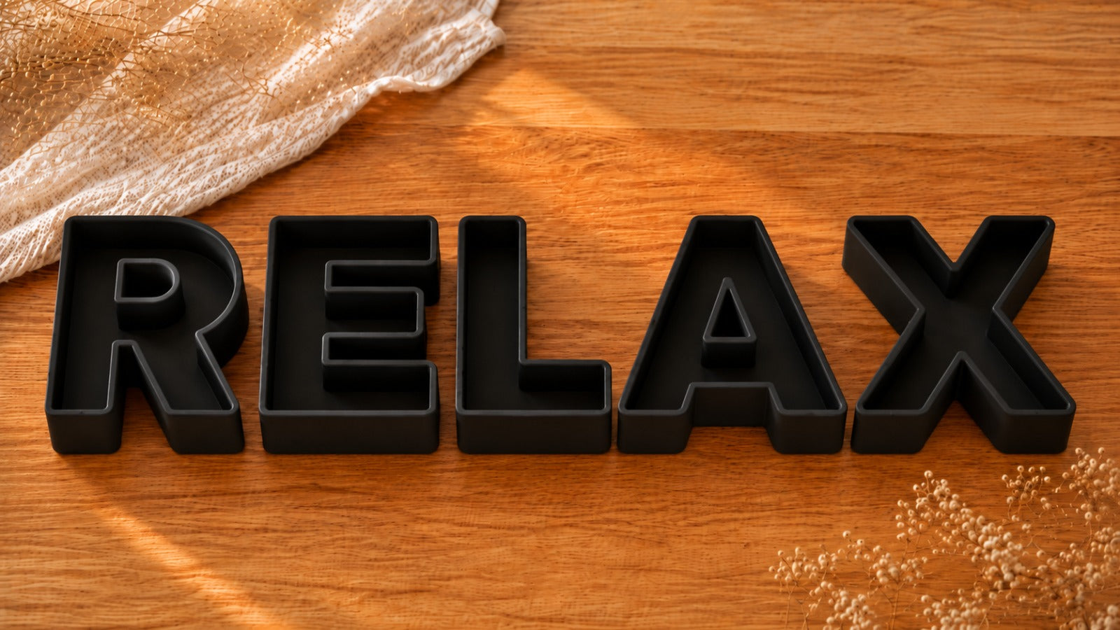 Lettere 3D riempibili RELAX nere vuote