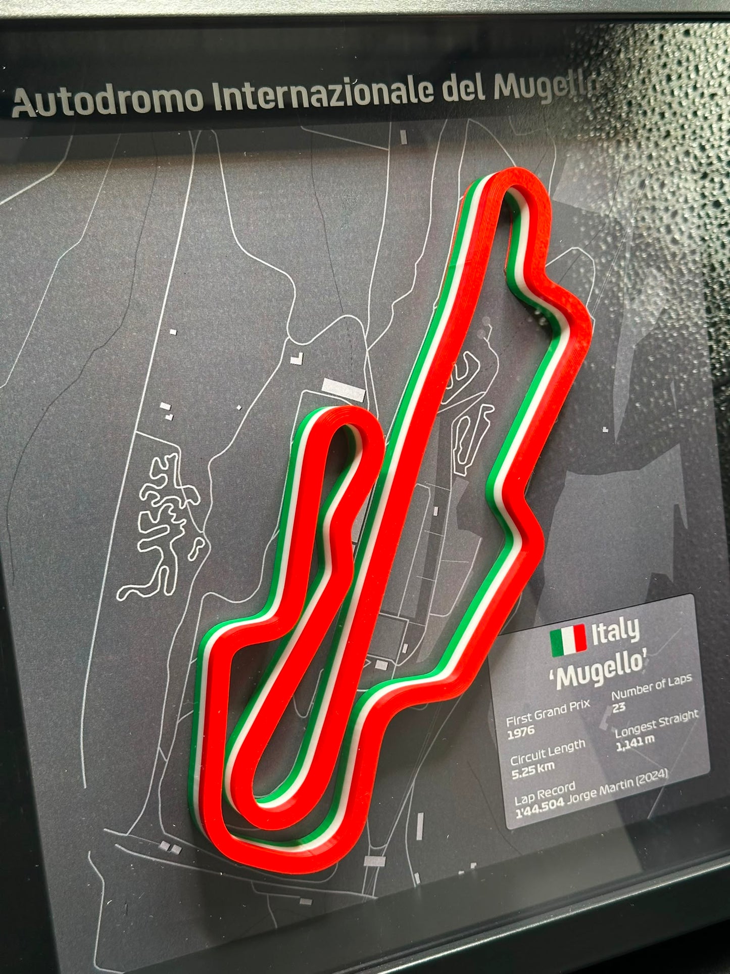 Quadro circuito Mugello dettaglio scheda tecnica